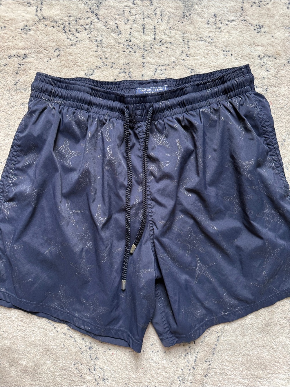 Vilebrequin Navy Blue Star Pattern Swim Trunks